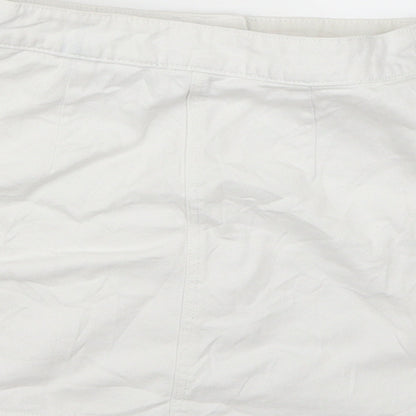 Divided by H&M Womens White  Denim A-Line Skirt Size 6