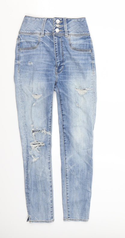 Womens UK Size  American Eagle Outfitters Slim Fit Skinny Blue Jeans