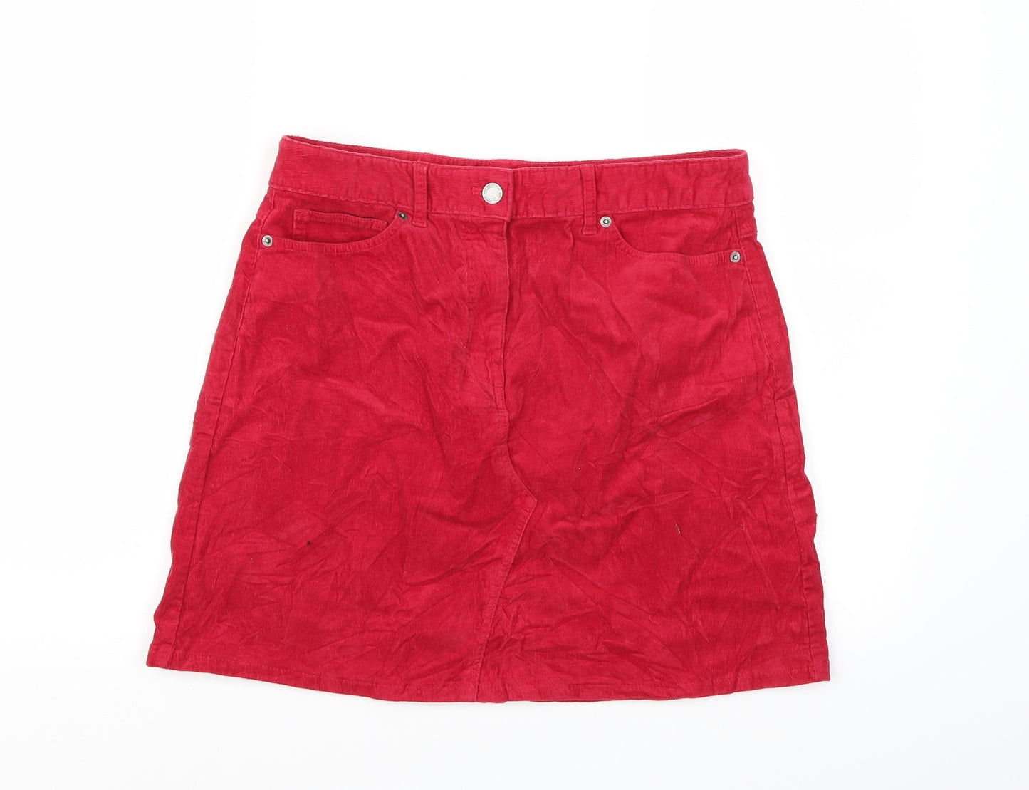 Marks and Spencer Womens Pink  Corduroy A-Line Skirt Size 12