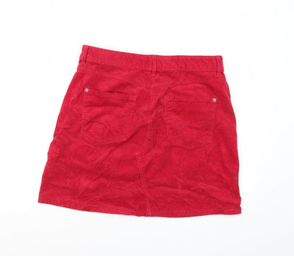 Marks and Spencer Womens Pink  Corduroy A-Line Skirt Size 12