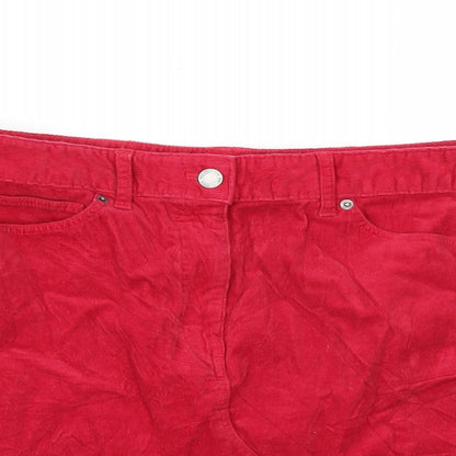 Marks and Spencer Womens Pink  Corduroy A-Line Skirt Size 12