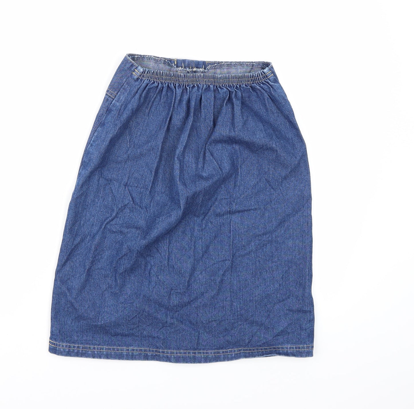 Marks and Spencer Girls Blue  Denim A-Line Skirt Size 11 Years