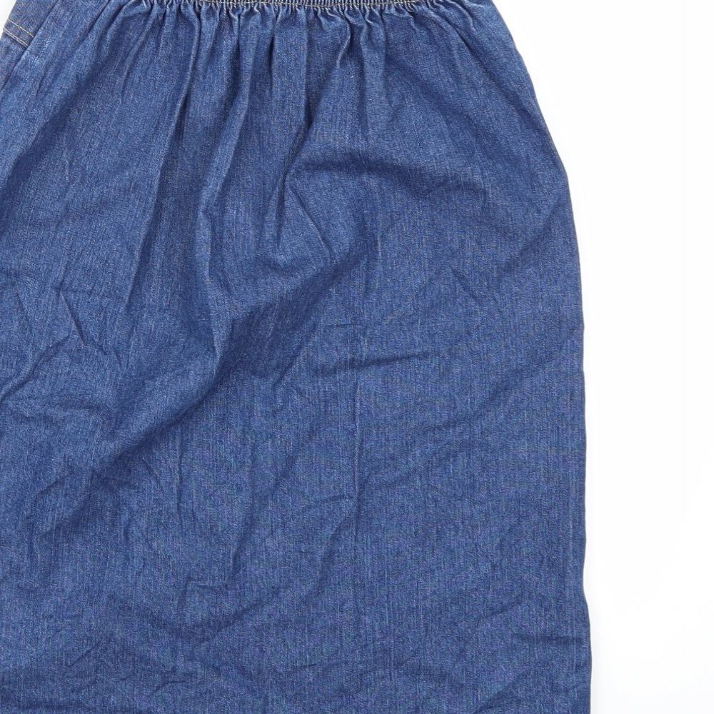 Marks and Spencer Girls Blue  Denim A-Line Skirt Size 11 Years