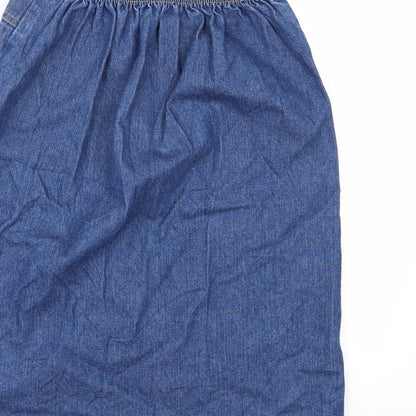 Marks and Spencer Girls Blue  Denim A-Line Skirt Size 11 Years