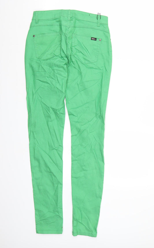 Only Womens Green  Denim Skinny Jeans Size S L30 in