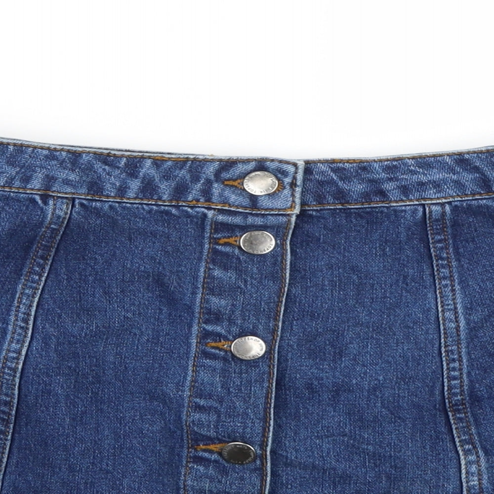 Womens UK Size  Topshop A-Line Denim Skirt