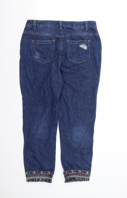 &DENIM Womens Blue  Denim Mom Jeans Size 10 L24 in