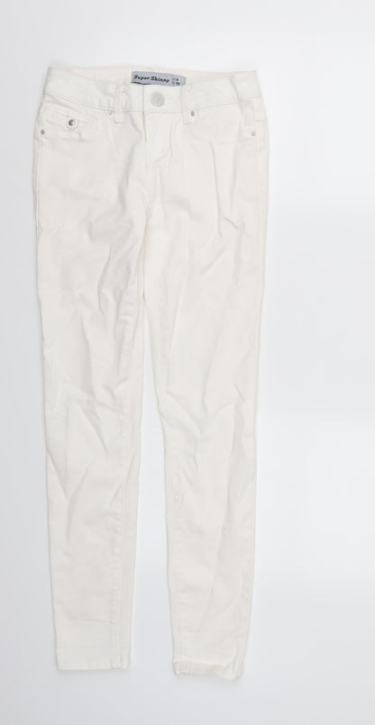 New Look Womens White  Denim Jegging Jeans Size 8 L28 in