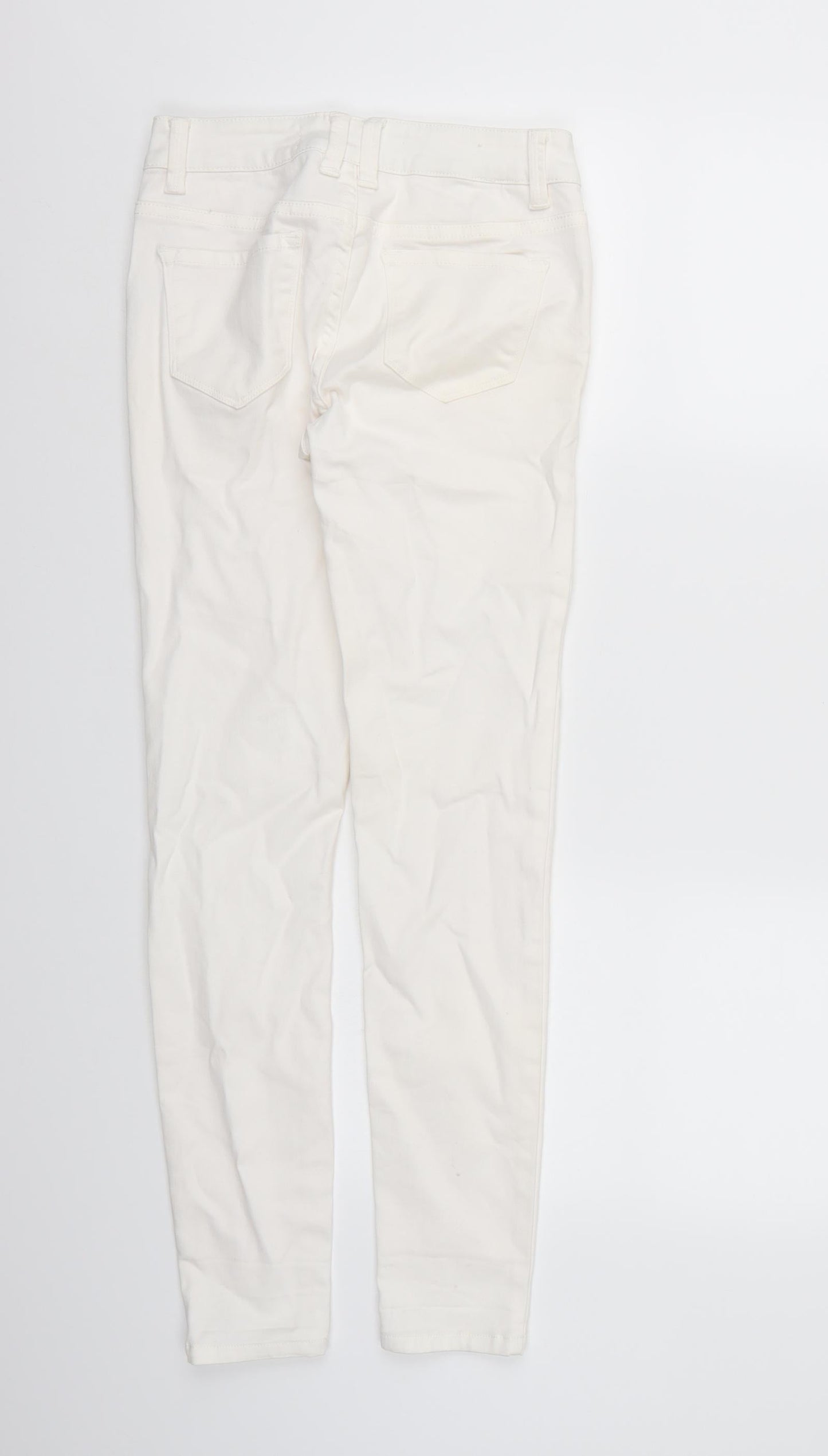 New Look Womens White  Denim Jegging Jeans Size 8 L28 in