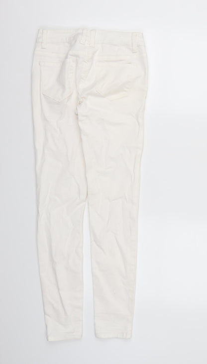 New Look Womens White  Denim Jegging Jeans Size 8 L28 in