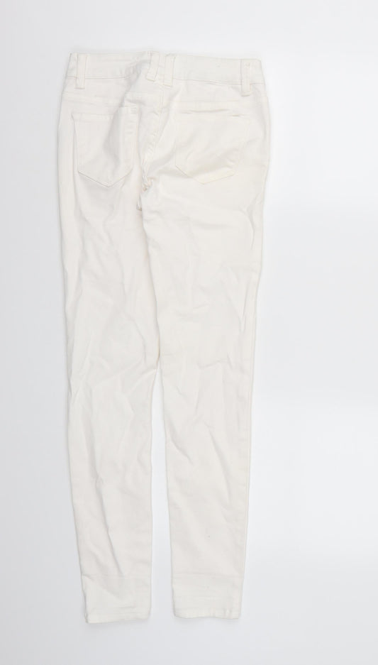 New Look Womens White  Denim Jegging Jeans Size 8 L28 in