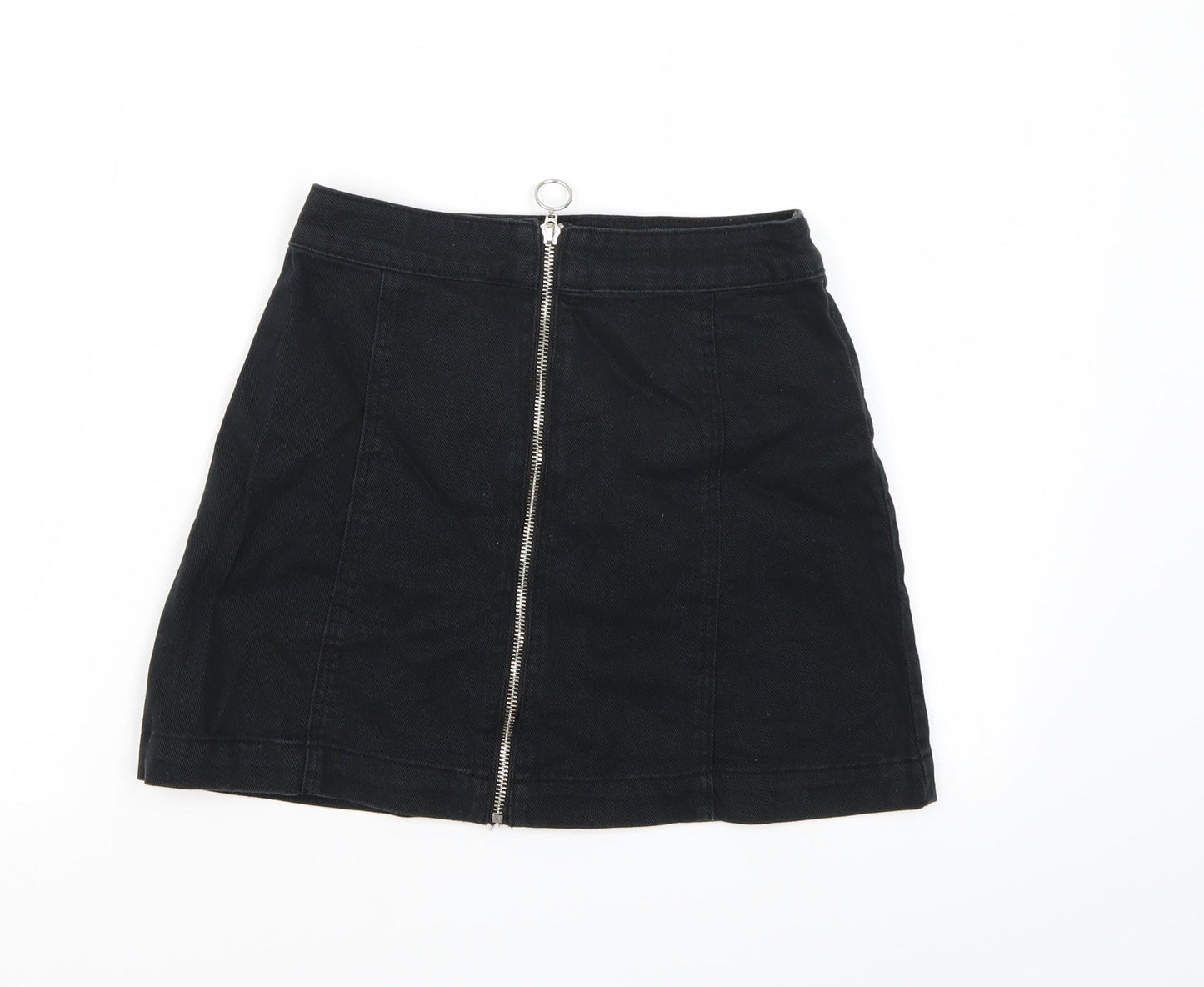 Divided by H&M Womens Black  Denim A-Line Skirt Size 8