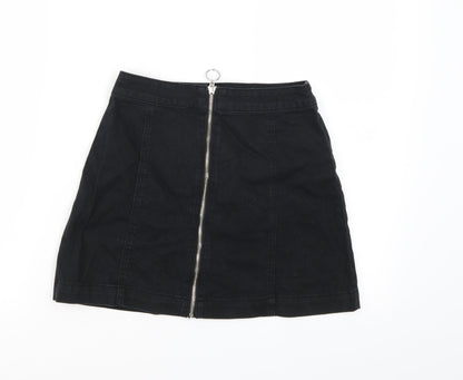 Divided by H&M Womens Black  Denim A-Line Skirt Size 8
