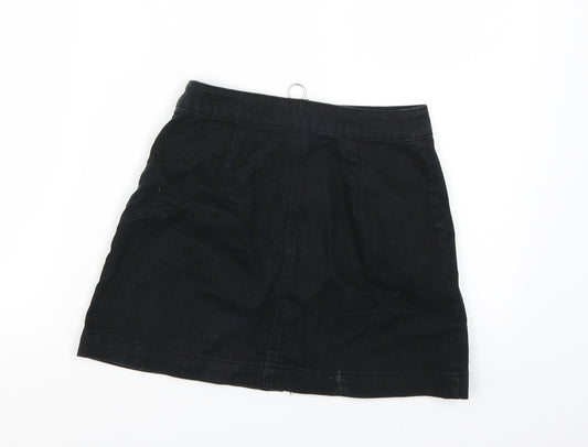 Divided by H&M Womens Black  Denim A-Line Skirt Size 8