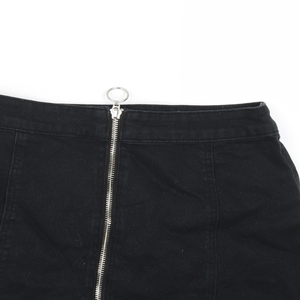Divided by H&M Womens Black  Denim A-Line Skirt Size 8