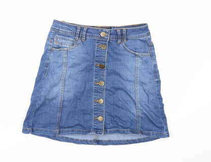 YES YES Womens Blue  Denim A-Line Skirt Size 8
