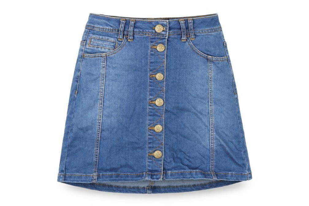 Yes Yes Womens Blue  Denim A-Line Skirt Size 8