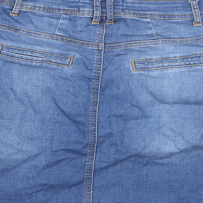YES YES Womens Blue  Denim A-Line Skirt Size 8
