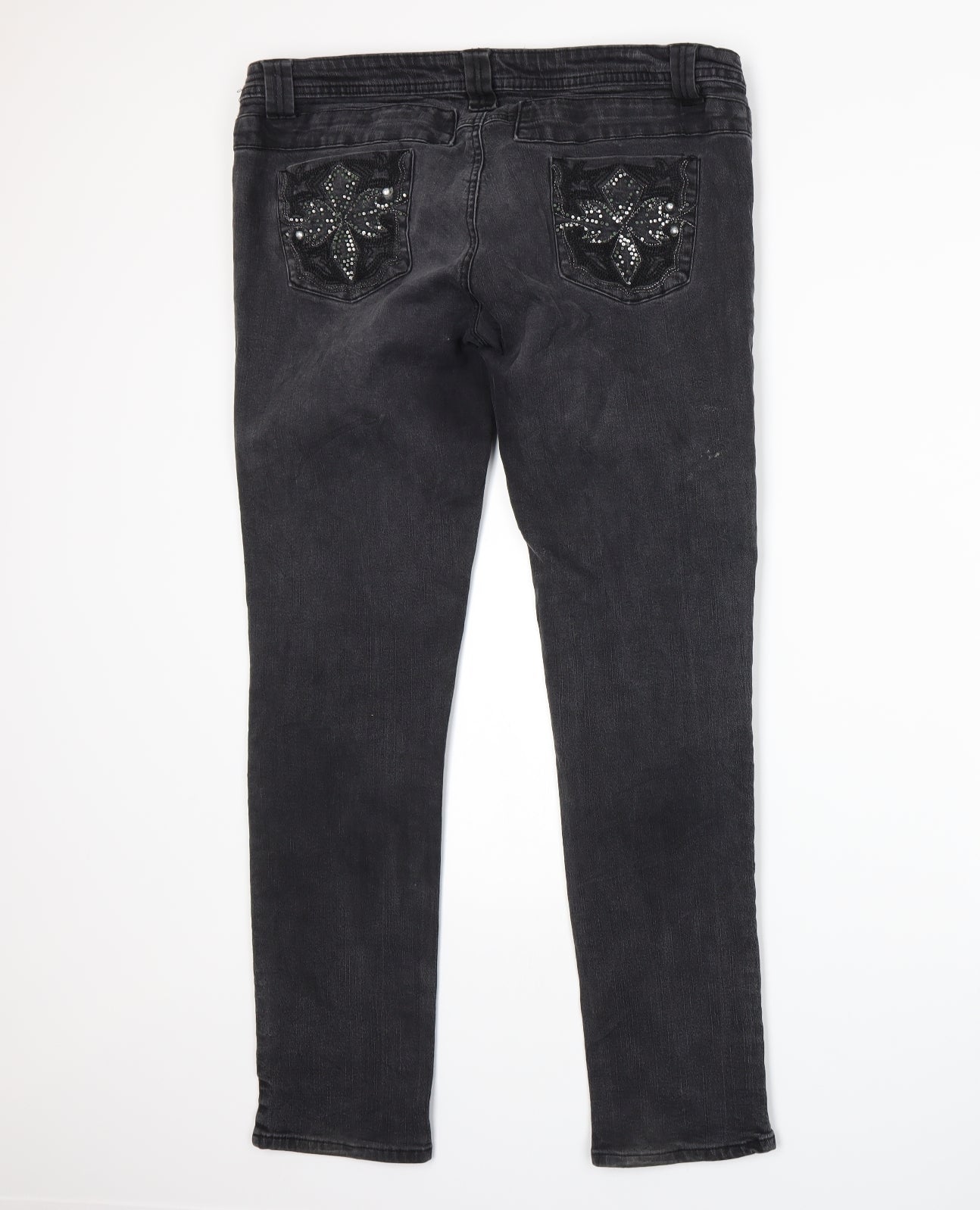 Love Denim Womens Grey   Skinny Jeans Size 16 L29 in
