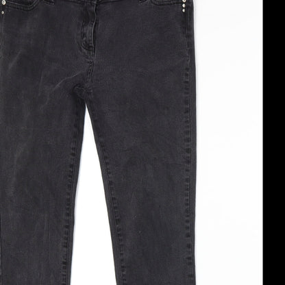 Love Denim Womens Grey   Skinny Jeans Size 16 L29 in