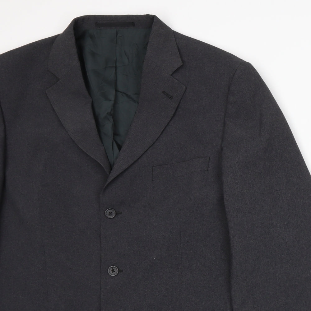 Mens UK Size L George Regular Grey Suit Jacket