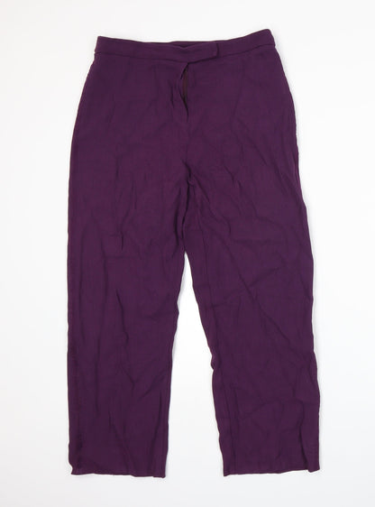 Womens UK Size 12 Wallis Regular Fit  Purple Trousers