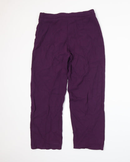 Womens UK Size 12 Wallis Regular Fit  Purple Trousers