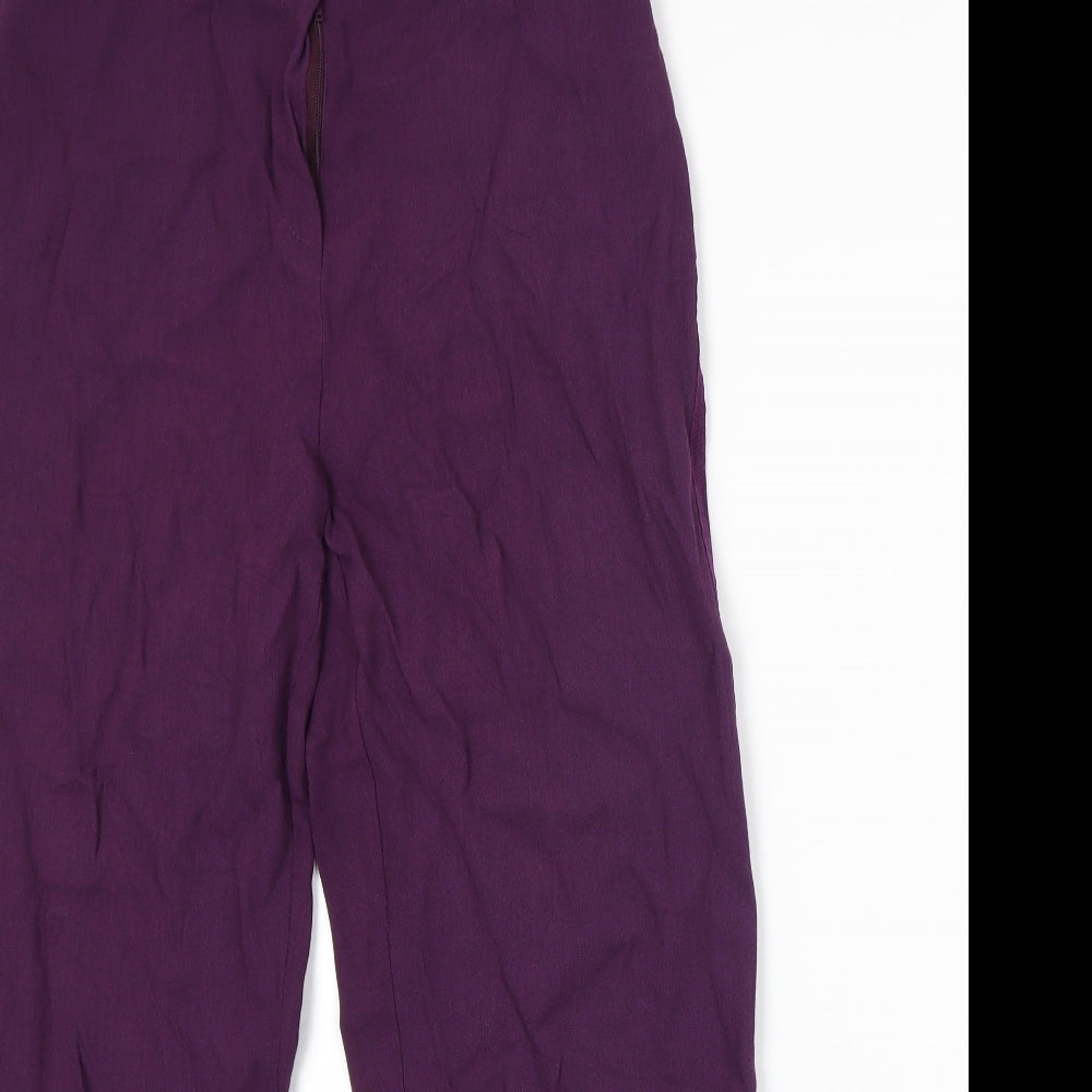Womens UK Size 12 Wallis Regular Fit  Purple Trousers