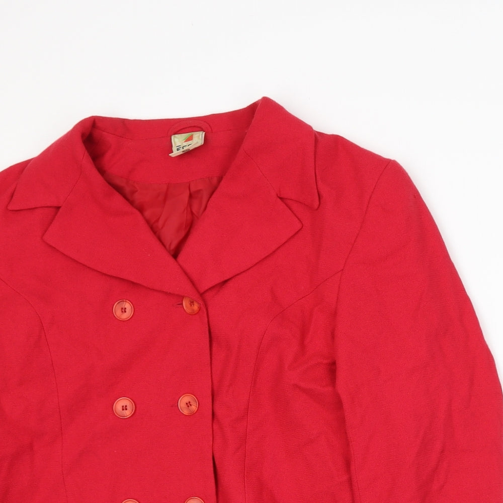 ECCO Womens Red   Jacket Suit Jacket Size 14
