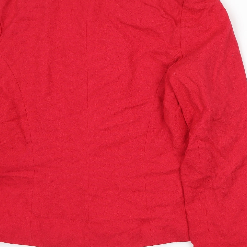 ECCO Womens Red   Jacket Suit Jacket Size 14