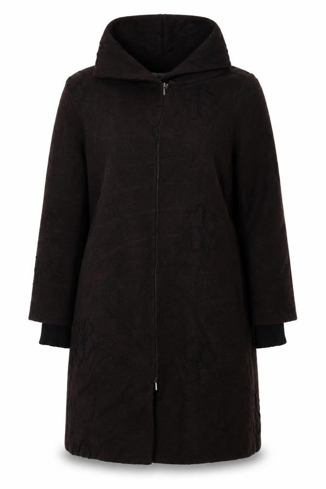 Womens UK Size 10 EVELIN BRANDT Brown Overcoat