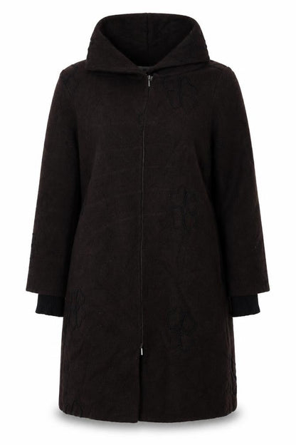 Womens UK Size 10 EVELIN BRANDT Brown Overcoat