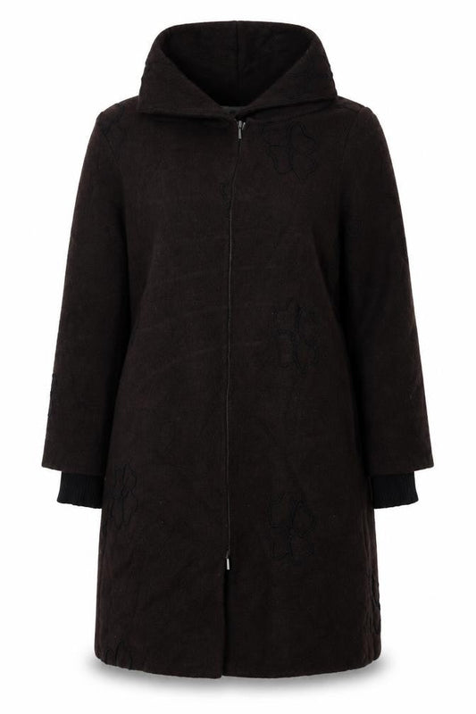 Womens UK Size 10 EVELIN BRANDT Brown Overcoat