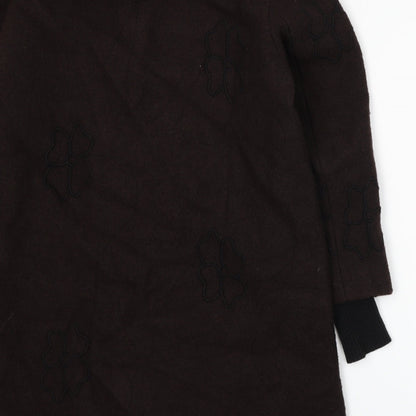 Womens UK Size 10 EVELIN BRANDT Brown Overcoat