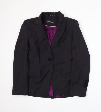 Autograph Womens Purple   Jacket Suit Jacket Size 10