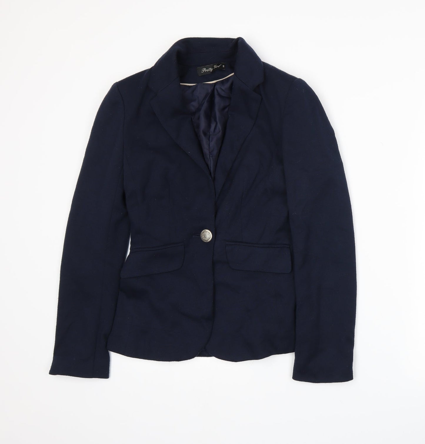 Pretty Girl Womens Blue   Jacket Suit Jacket Size XS