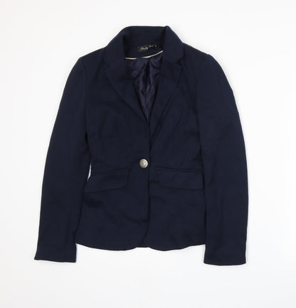 Pretty Girl Womens Blue   Jacket Suit Jacket Size XS
