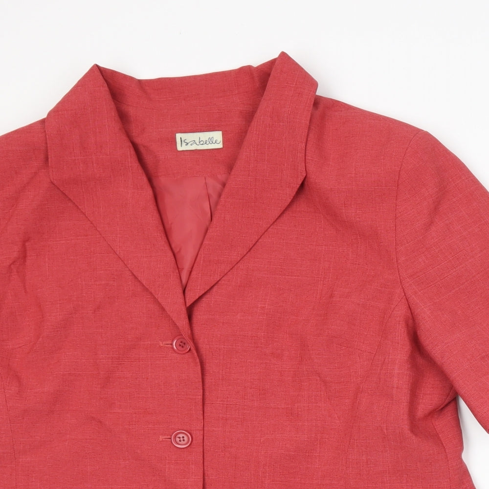 Isabelle Womens Pink   Jacket Suit Jacket Size 18