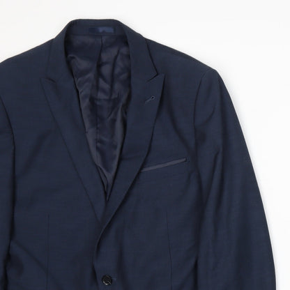 Mens UK Size XL Cedar Wood State Regular Blue Suit Jacket