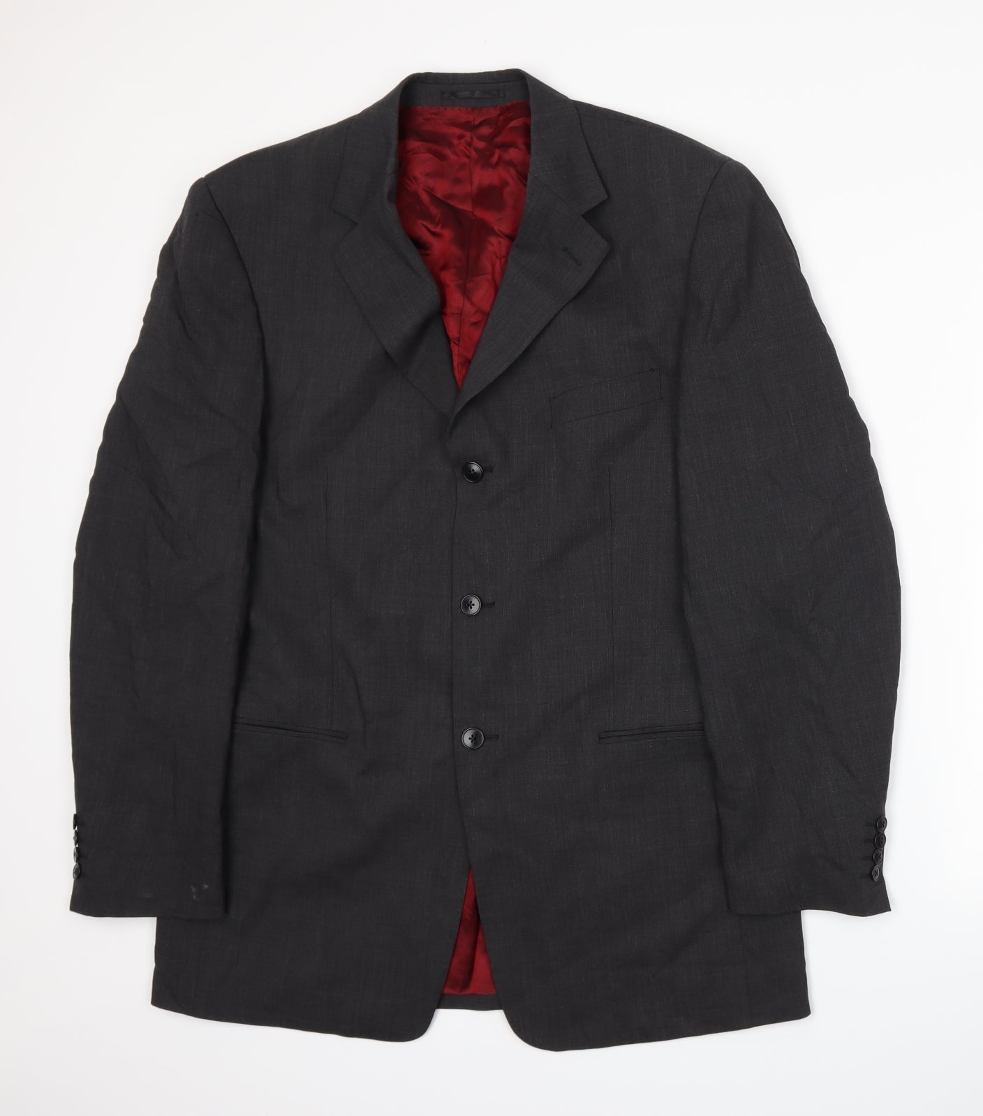 Mens UK Size L Preworn Regular Grey Suit Jacket