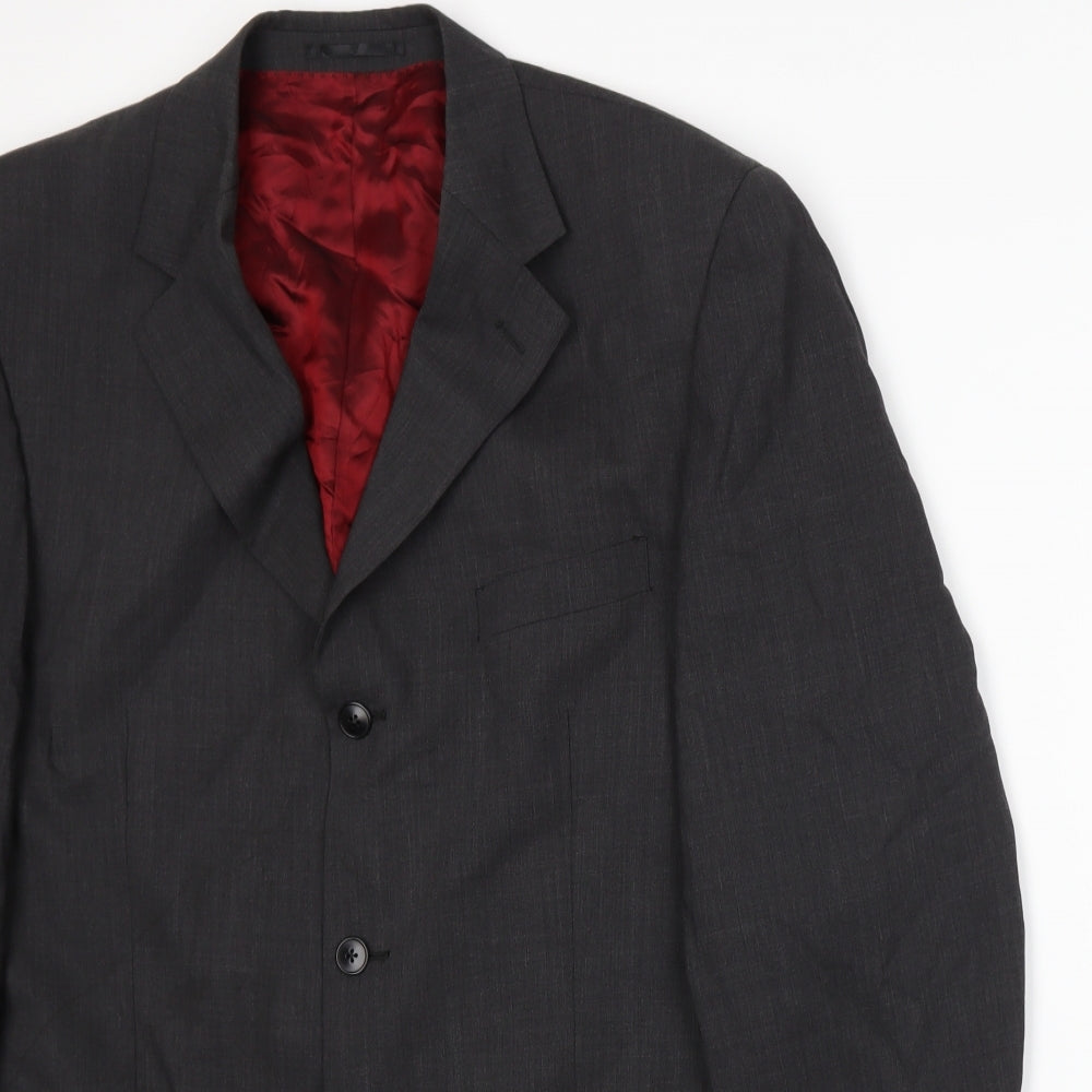 Mens UK Size L Preworn Regular Grey Suit Jacket