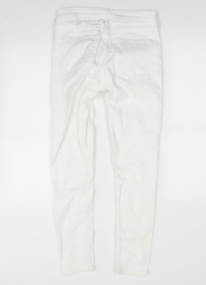 Womens UK Size 6 H&M Regular Fit Skinny White Jeans