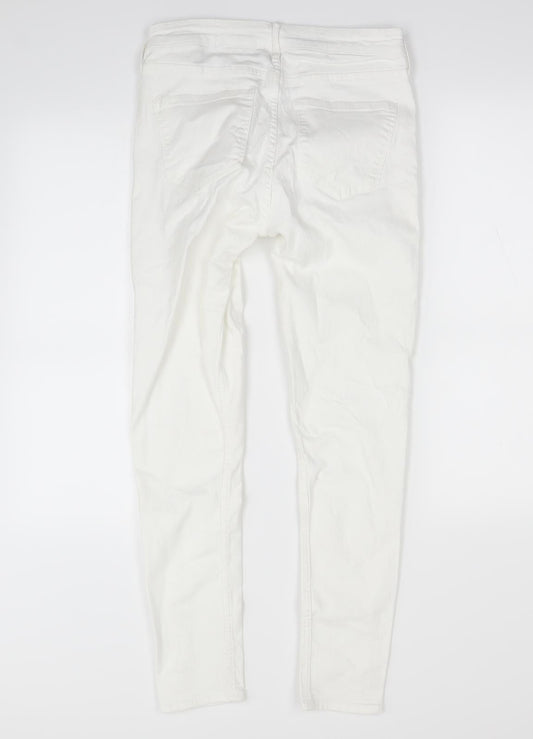 Womens UK Size 6 H&M Regular Fit Skinny White Jeans