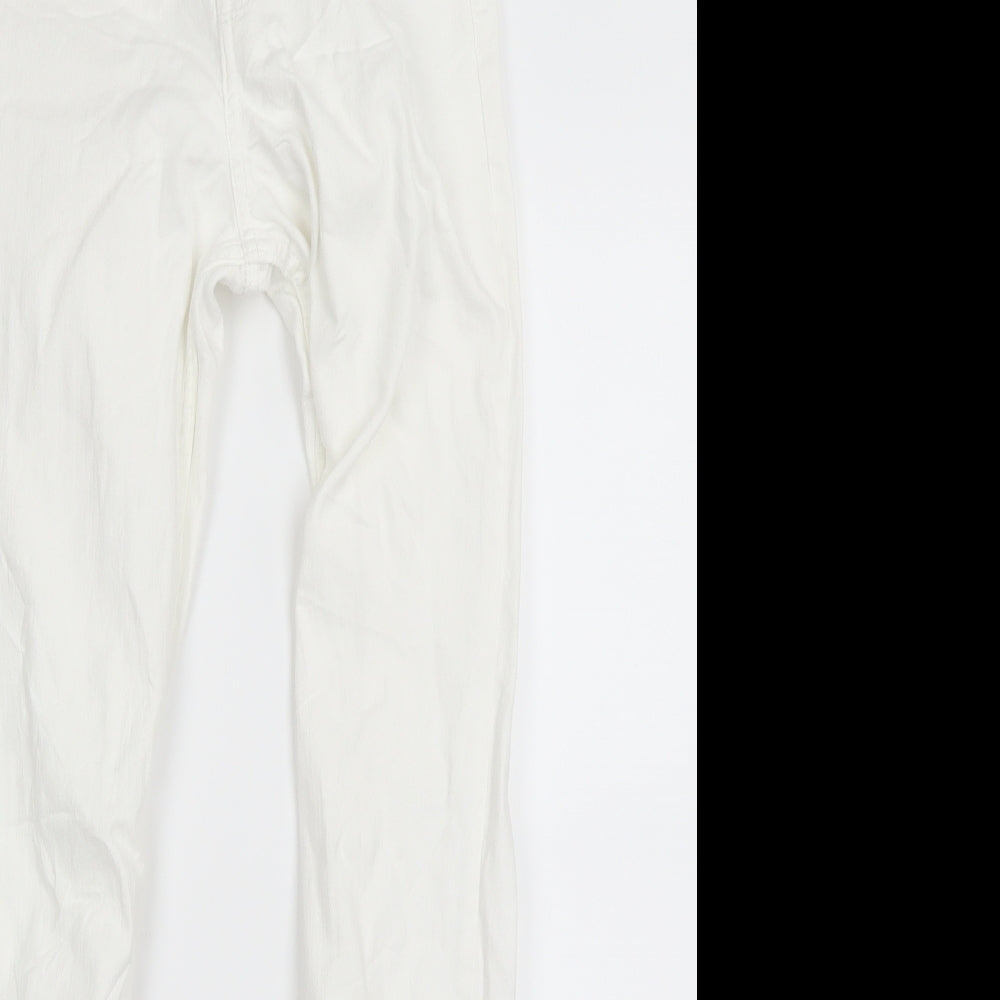 Womens UK Size 6 H&M Regular Fit Skinny White Jeans