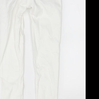 Womens UK Size 6 H&M Regular Fit Skinny White Jeans