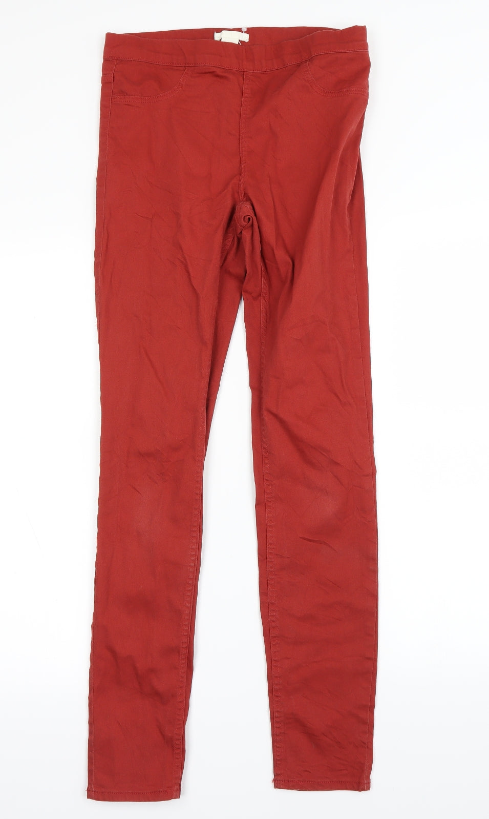 Womens UK Size 8 H&M Regular Fit Mom Red Jeans