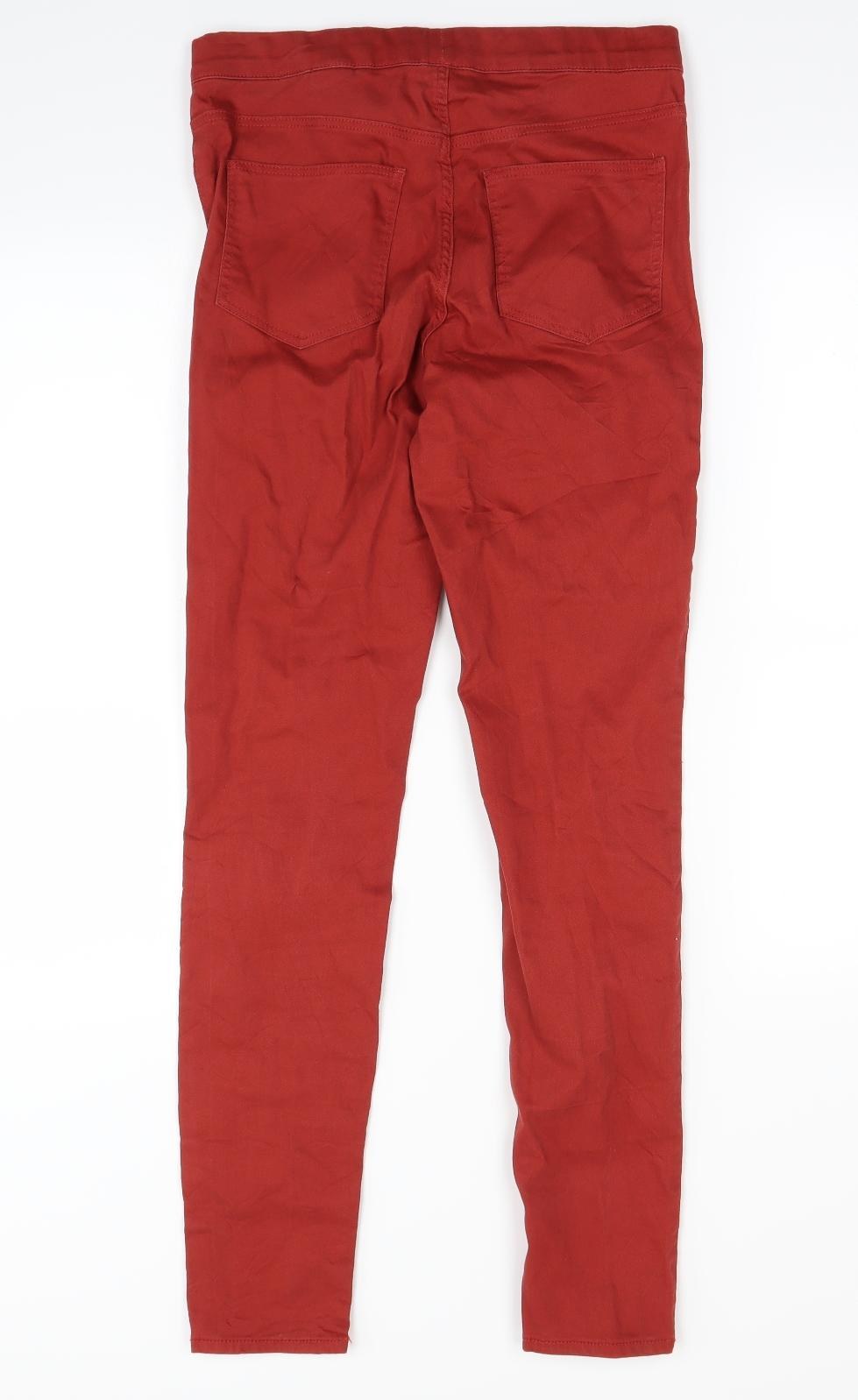 Womens UK Size 8 H&M Regular Fit Mom Red Jeans