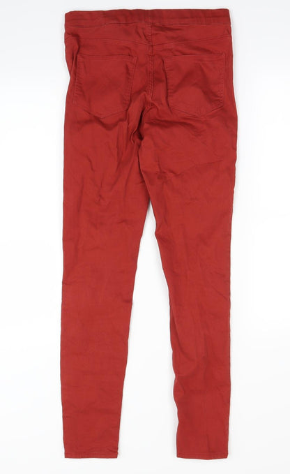 Womens UK Size 8 H&M Regular Fit Mom Red Jeans