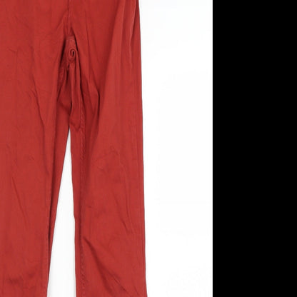 Womens UK Size 8 H&M Regular Fit Mom Red Jeans