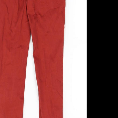 Womens UK Size 8 H&M Regular Fit Mom Red Jeans